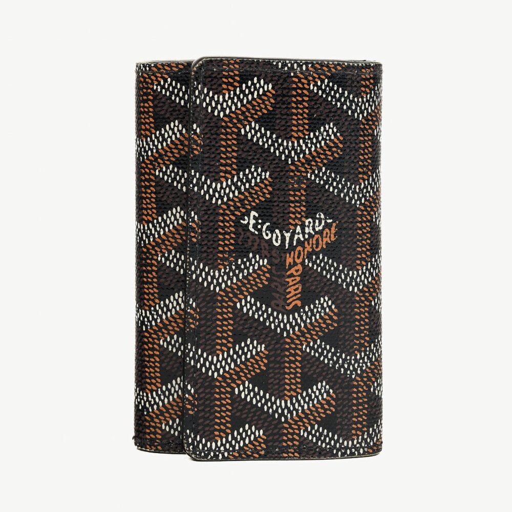 Goyard Saint-Michel Black Goyardine 6 Key Ring